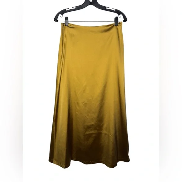 Balmain Paris Atelier Sample Satin Set Blazer & Maxi Skirt Chartreuse Gold S - Picture 6 of 17